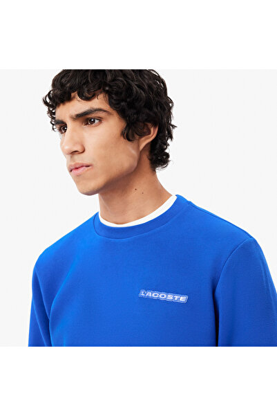 Lacoste Erkek Classic Fit Bisiklet Yaka Mavi Sweatshirt