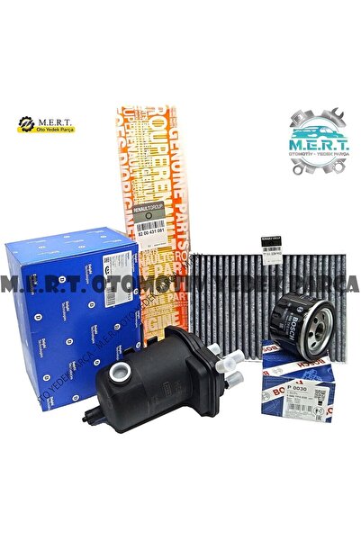 M.E.R.T. OTOMOTİV-YEDEK PARÇA Renault Clio 2 1.5 Dci Filtre Bakım Seti (Hava-...