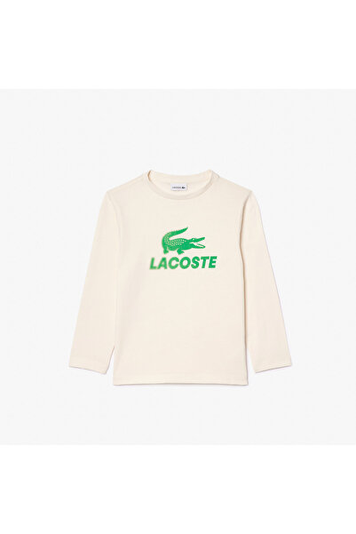 Lacoste Erkek Çocuk Baskılı Bej T-Shirt