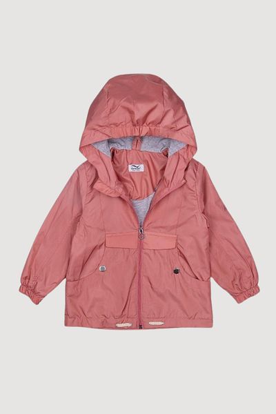Verscon Hooded Raincoat with Front Zipper Pocket Seasonal Lightweight Girl's Coat