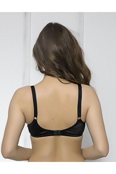 MOONLİGHT Moonlight 2114 Чорний бюстгальтер з кісточками та мереживними деталями