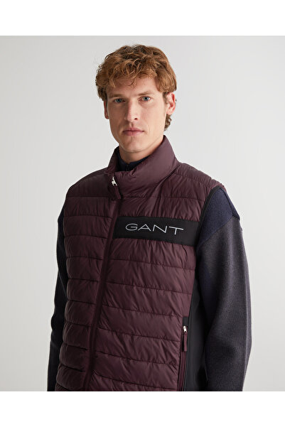 Gant Erkek Bordo Logolu Kapitone Yelek