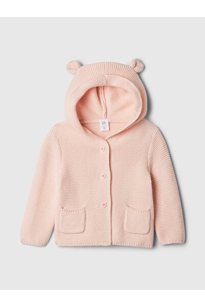 GAP Bebek Pembe Brannan Bear Kulak Aplikeli Hırka