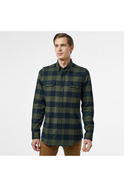 Lacoste Erkek Slim Fit Ekose Yeşil Gömlek