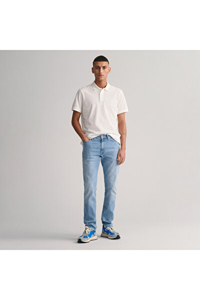 Gant Erkek Mavi Extra Slim Fit Jean Pantolon