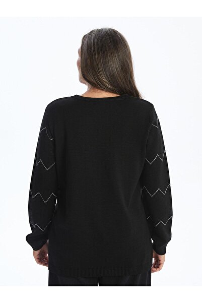 LC Waikiki Pulover LCW Grace pentru femei, cu model, cu decolteu rotund (W4)