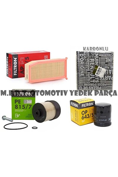 M.E.R.T. OTOMOTİV-YEDEK PARÇA Renault Symbol 1.5 Dci Filtron Filtre Bakım Set...