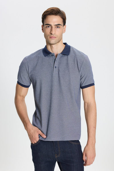 George Henry Πακέτο με 2 ανδρικά μπλουζάκια με λαιμόκοψη από βαμβακερό ύφασμα που δεν συρρικνώνεται