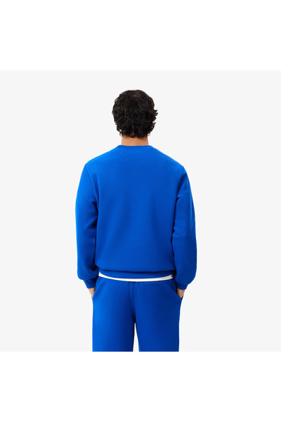 Lacoste Erkek Classic Fit Bisiklet Yaka Mavi Sweatshirt