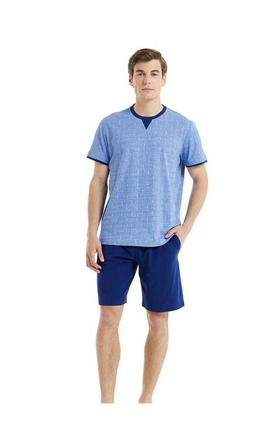 Blackspade 30816 Set de pantaloni scurți din bumbac albastru pentru bărbați