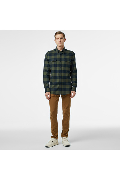 Lacoste Erkek Slim Fit Ekose Yeşil Gömlek