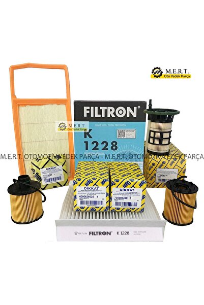 M.E.R.T. OTOMOTİV-YEDEK PARÇA Fiat Fiorino 1.3 Multijet Euro 6 Filtre Bakım Seti 95Hp