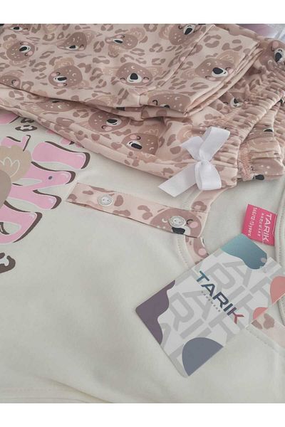 Tarık Girl's Interlock Pajamas Set - Winter, Long Sleeve