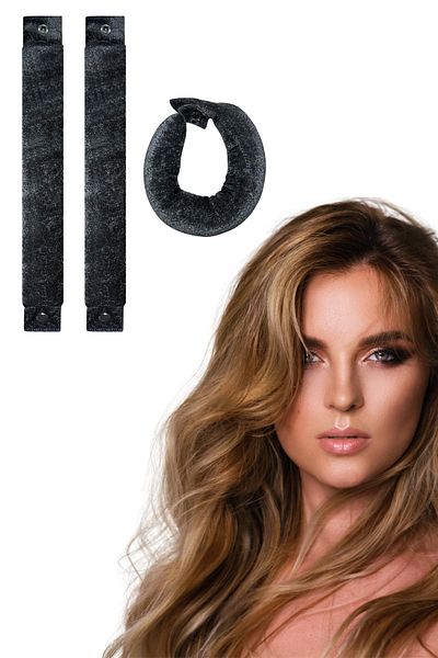 Salvia Dione Velvet Hair Styling - Λουκάνικο μαλλιών, Bugidi και Tong Heatless Σετ 3 τεμαχίων