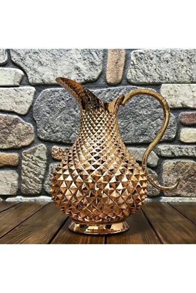 EFEMİR Piramit İşlemeli Bakır Sürahi