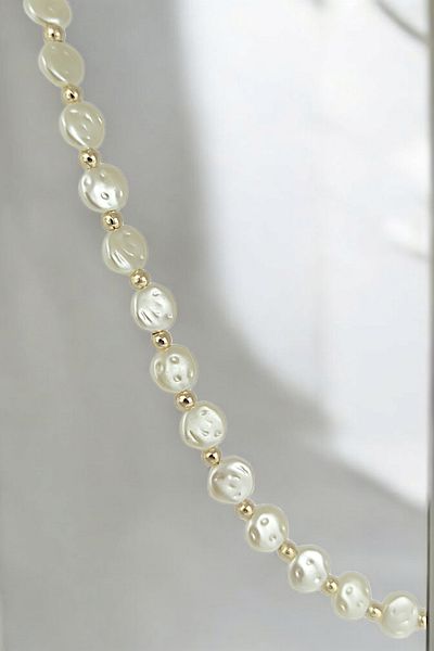 Çlk Accessories قلادة فاخرة من اللؤلؤ اللؤلؤي