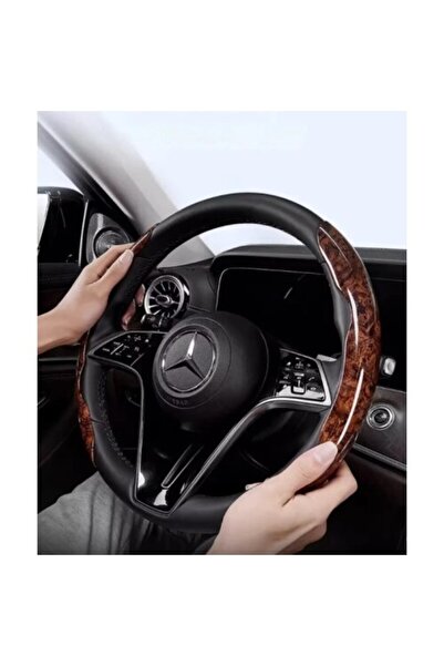 HİFA Ahşap Tasarımlı Direksiyon Simidi Koruma Kılıfı 2 li