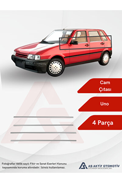 as aktif otomotiv oto krom aksesuarları Fiat Uno  Cam Çıtası 4 Parça Tüm Mode...