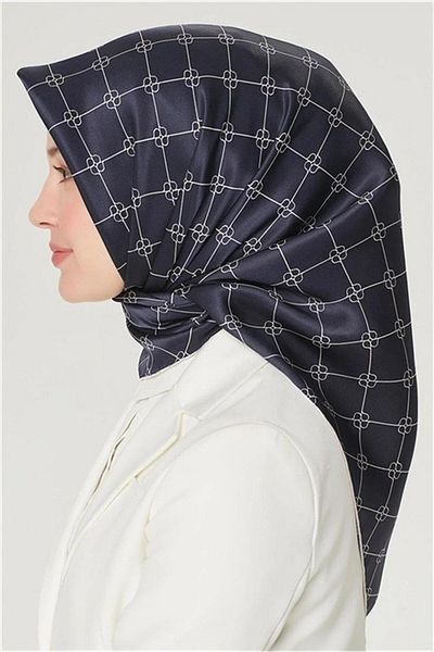 Armine Μεταξωτό κασκόλ Navy Blue Twill - Nostalgia 8555-15