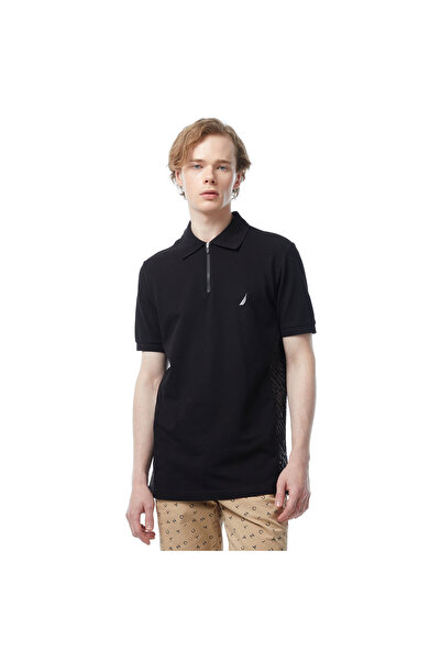 Nautica Erkek Siyah Slim Fit Kısa Kollu Polo