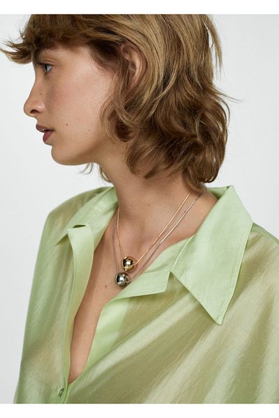 MANGO Woman Set de 2 coliere cu bile
