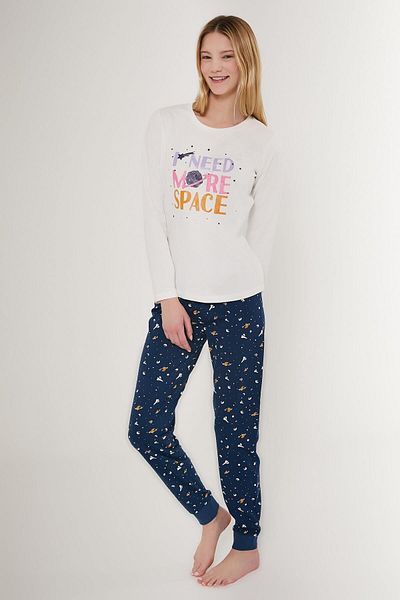 ROLY POLY White Mother Girl Long Sleeve Pajama Set
