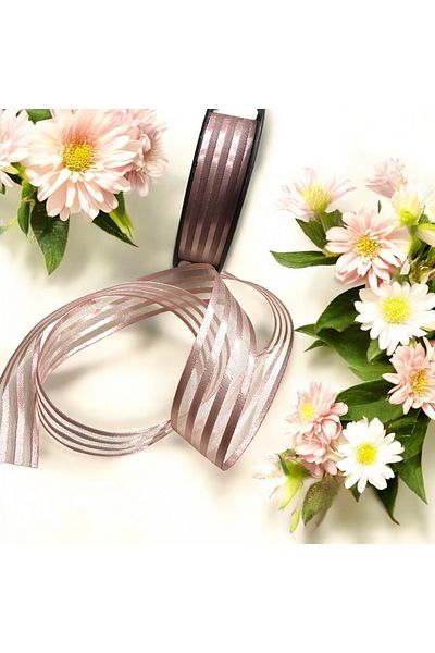 BukiroAtelier Shiny Transparent Organza Ribbon - 3m 2.5cm Packing Ribbon for Engagement and Bundle