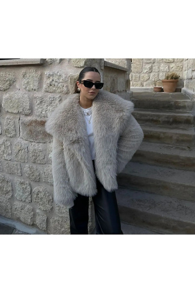 GOOD&DESS Blană premium căptușită în culoarea pietrei