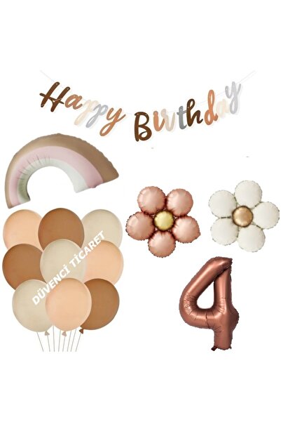 DÜVENCİ TİCARET SET BALON DE VÂRSTA RETRO DEMENTIA FOLIE CURCUMĂ