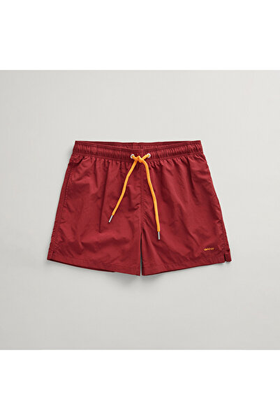 Gant Erkek Bordo Regular Fit Logolu Mayo Şort