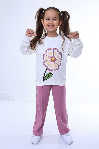Pina Kids Σετ φόρμας για κορίτσια με στάμπα λουλουδιών - ESF.0085