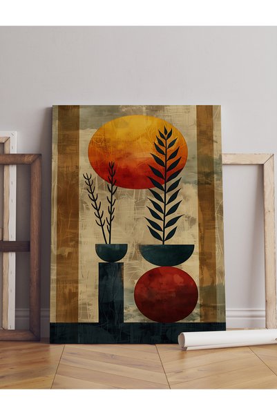 DESİGN Flower Detailed Home Office Workplace Modern Decoration Canvas Painting