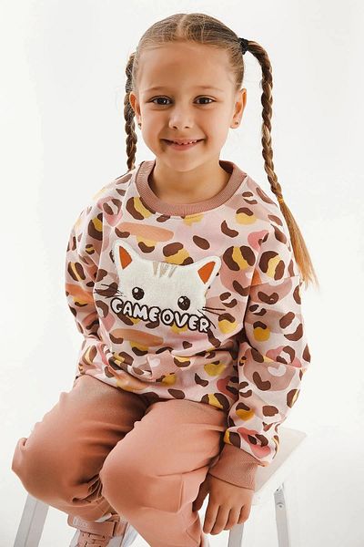 ROLY POLY 2958 Model Powder Colored Girl's Waiter Tracksuit Set