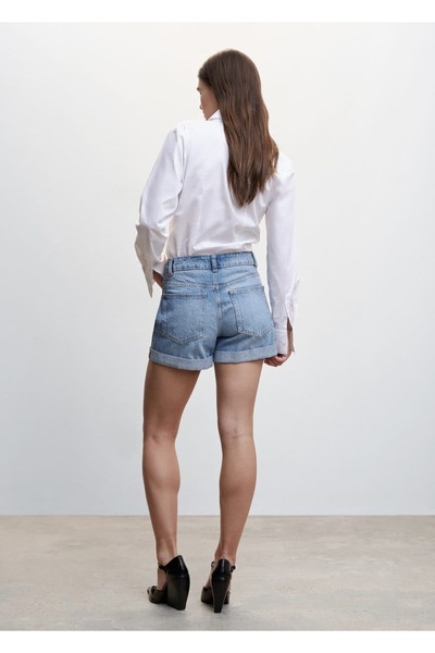 MANGO Woman Mom-fit Denim Şort