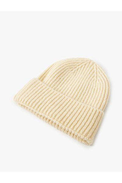 Koton Layered Beanie Bordered Elastic Knit