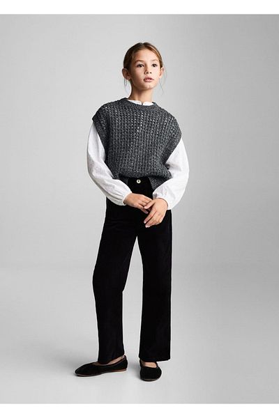 MANGO Kids Corduroy Trousers with Pockets