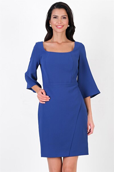 Spazio Duplass Kare Yaka Asimetrik Etekli Elbise SAKS