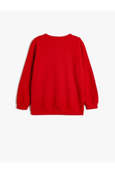 Koton Ataturk Printed Sweatshirt Raised Crew Neck Long Sleeve