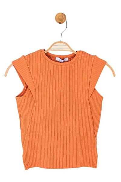 NK Girl's Ribbed Sleeve Detailed Shirt