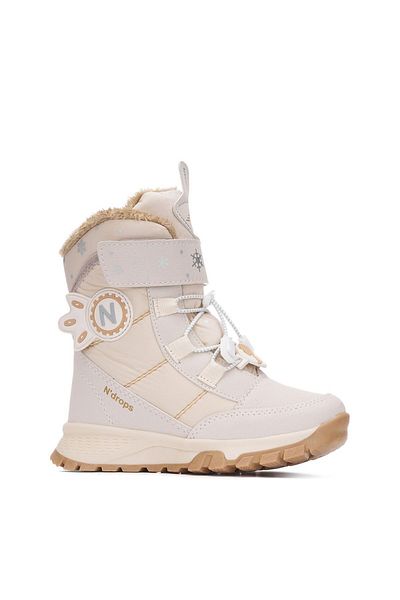 N Drops Κορίτσι (31-35) Κρεμ Αθλητική Σόλα Ελαφριά Comfort Snow Boots