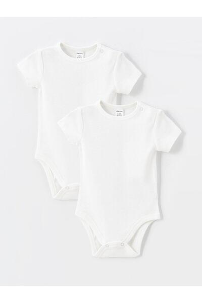 LC Waikiki LCW Baby طقم بدلة أطفال أساسية برقبة دائرية مكونة من قطعتين