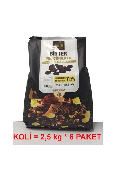Barlo BİTTER PUL ÇİKOLATA 2,5 KG.