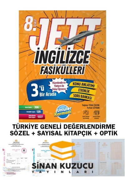 SİNAN KUZUCU YAYINLARI Ünlüler Karması 8. Sınıf Jett İngilizce Fasikülleri  +...