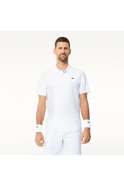 Lacoste SPORT x Novak Djokovic Erkek Regular Fit Beyaz Polo