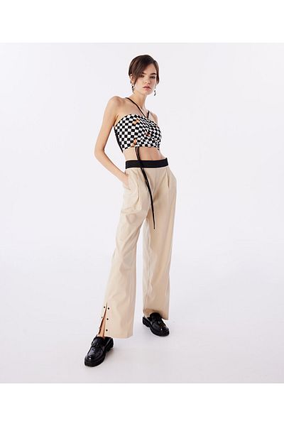 Twist Pantaloni colorblock cu jambiere potrivite