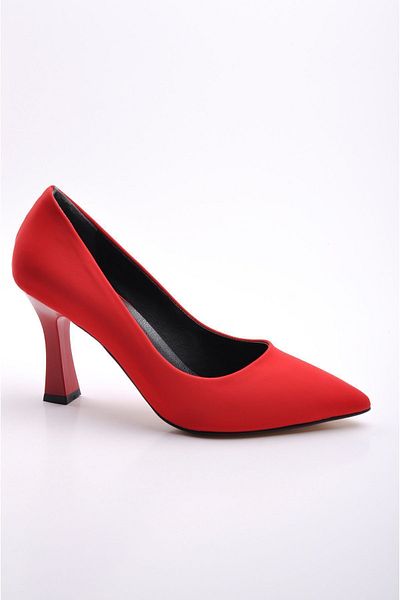 LuisPerry Red Suede Heeled Shoes Goblet Heeled Shoes Casual Shoes Red Suede Stiletto 9 Cm