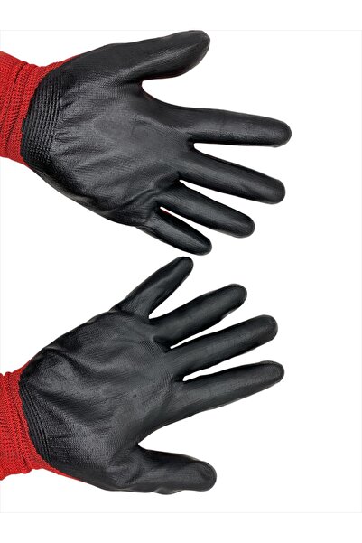 AKK TİCARET 1 قطعة قفازات عمل حمراء