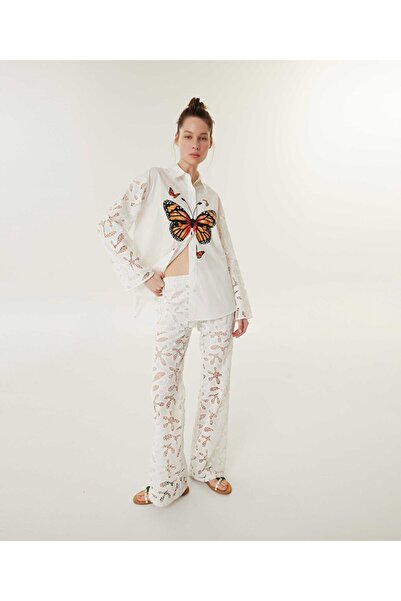 Twist Pants with Embroidery