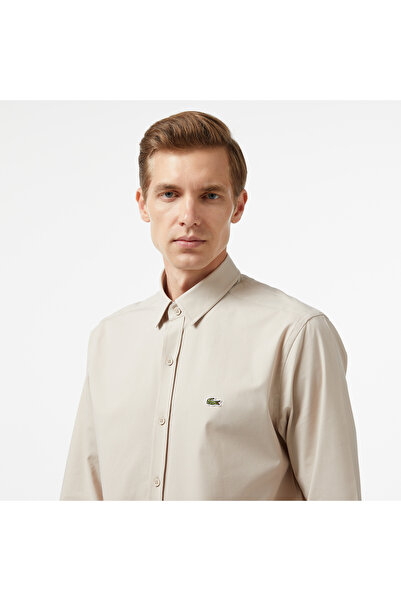 Lacoste Erkek Regular Fit Bej Gömlek