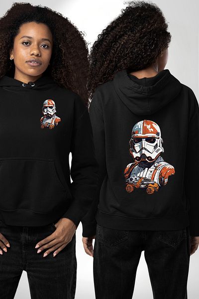 Angemiel Star Wars Clone Troopers Black Hooded Sweatshirt - Men'S, Women'S, Unisex, Colorful, Pockets